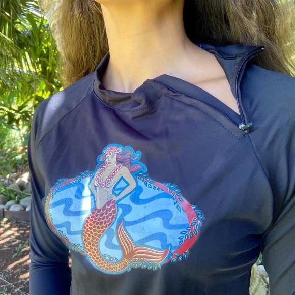 Ladies Rash Guard Long Sleeve Platinum Sun - Picture 5 of 7